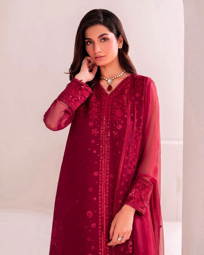 Gulnaz Hand-Embroidered Kurta Palazzo Set